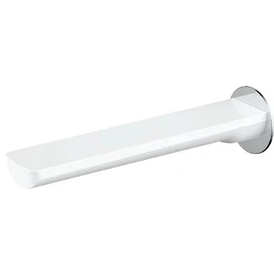 Millennium Akemi 180mm Bath Spout, White & Chrome