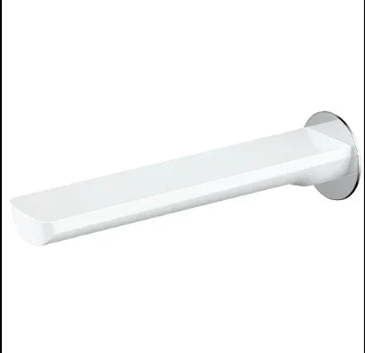 Millennium Akemi 235mm Bath Spout, White & Chrome