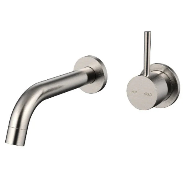 Millennium Cioso Wall Basin Mixer Pin Up, Brushed Nickel