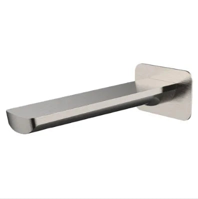 Millennium Akemi 180mm Bath Spout Square Plate, Brushed Nickel