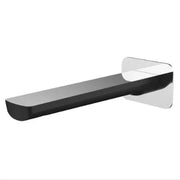Millennium Akemi 180mm Bath Spout Square Plate, Matte Black & Chrome