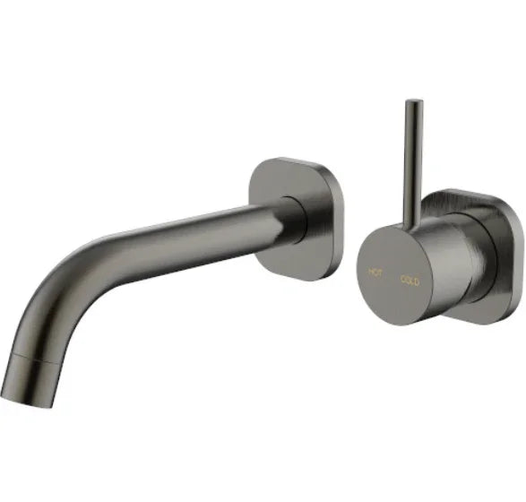 Millennium Cioso SQ Wall Basin Mixer Pin Up, Gun Metal