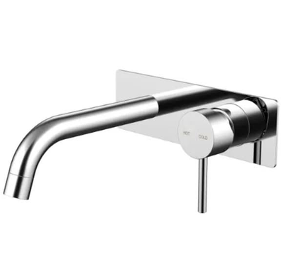 Millennium Cioso Wall Basin Mixer with Plate Pin Down, Chrome