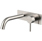Millennium Cioso Wall Basin Mixer W/Plate, Brushed Nickel