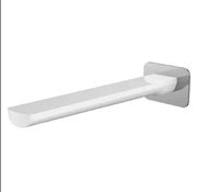 Millennium Akemi 235mm Bath Spout Square Plate, White & Chrome