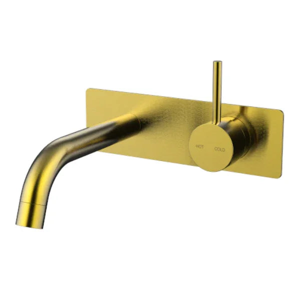 Millennium Cioso Wall Basin Mixer Pin Up, Modern Brass