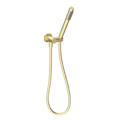 Millennium Cioso SQ Hand Shower on Swivel Bracket, Modern Brass