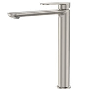 Fienza Empire Slim Cold Start Tall Basin Mixer, Brushed Nickel