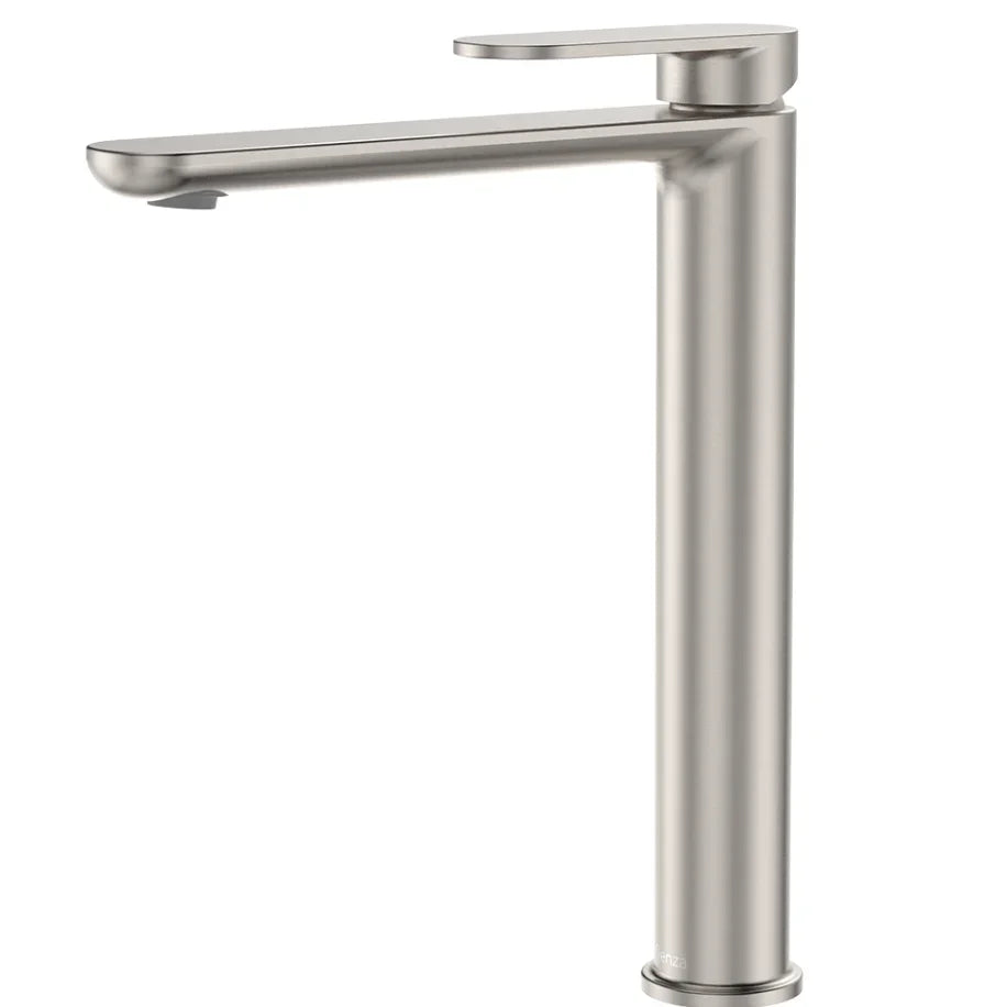 Fienza Empire Slim Cold Start Tall Basin Mixer, Brushed Nickel