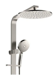 Fienza Empire Slim Deluxe Twin Shower, Brushed Nickel