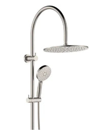 Fienza Empire Slim Curved Twin Shower, Brushed Nickel