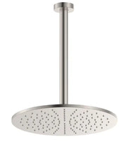 Fienza Empire Slim Ceiling Shower 300mm Head, 350mm Drop, Brushed Nickel