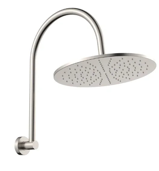 Fienza Empire Slim Curved Shower Arm Set, Brushed Nickel