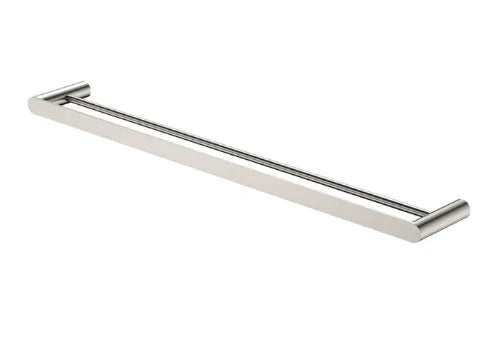 Fienza Empire Slim Double Towel Rail, 800mm, Brushed Nickel