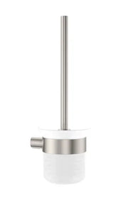 Fienza Empire Slim Toilet Brush & Holder, Brushed Nickel