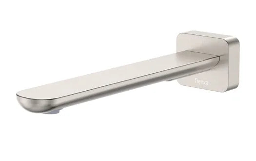 Fienza Empire Slim Basin/Bath Outlet, Square Plate, 220mm, Brushed Nickel