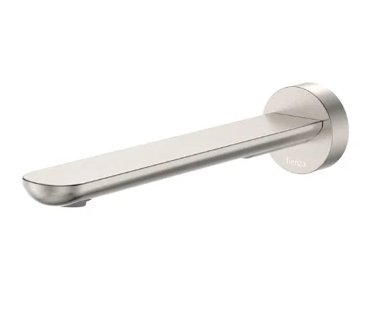 Fienza Empire Slim Basin/Bath Outlet, Round Plate, 220mm, Brushed Nickel