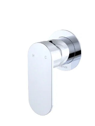 Fienza Empire Slim Wall Mixer, Round Plate, Chrome