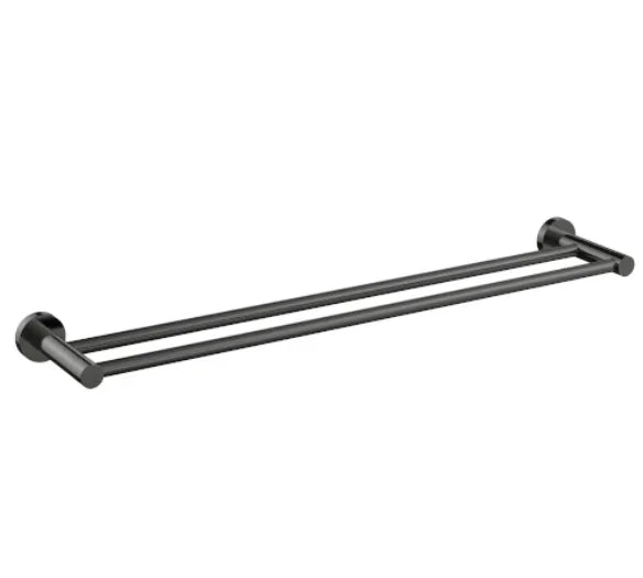Millennium Cioso 600mm Double Towel Rail, Gun Metal