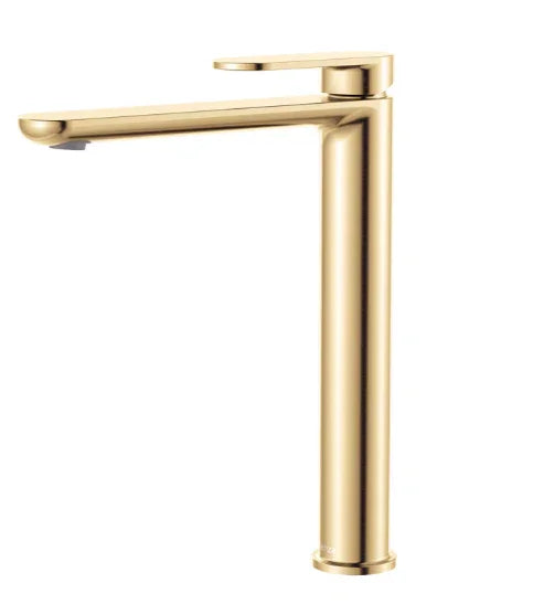 Fienza Empire Slim Cold Start Tall Basin Mixer, Urban Brass