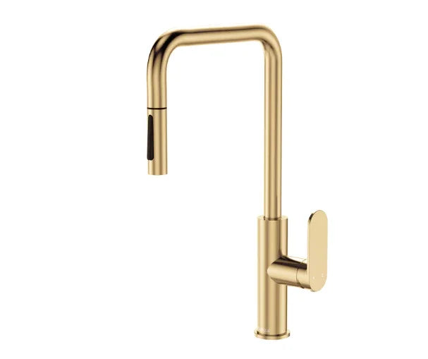 Fienza Empire Slim Pull-Out Sink Mixer, Urban Brass