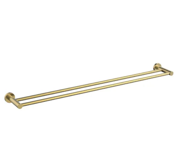 Millennium Cioso 800mm Double Towel Rail, Modern Brass
