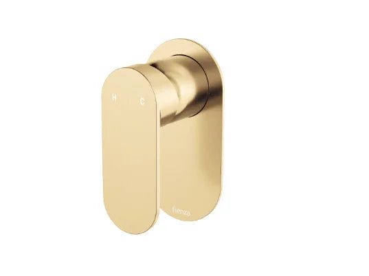 Fienza Empire Slim Wall Mixer, Oval Plate, Urban Brass