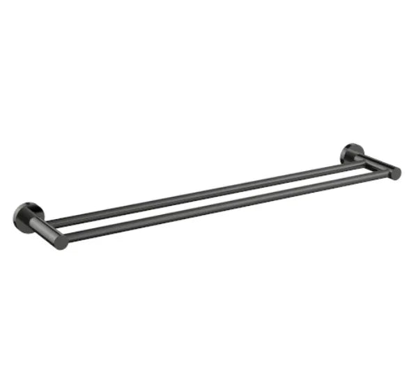 Millennium Cioso 800mm Double Towel Rail, Gun Metal