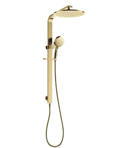 Fienza Empire Slim Deluxe Twin Shower, Urban Brass