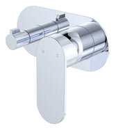 Fienza Empire Slim Wall Diverter Mixer, Large Oval Plate, Horizontal, Chrome
