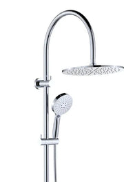 Empire Slim Curved Twin Shower, Chrome
