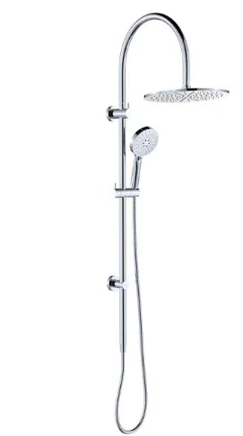 Empire Slim Curved Twin Shower, Chrome