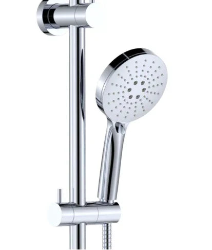 Empire Slim Curved Twin Shower, Chrome