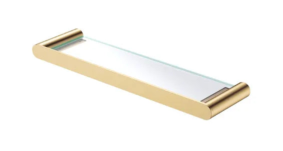 Fienza Empire Slim Glass Shelf, Urban Brass