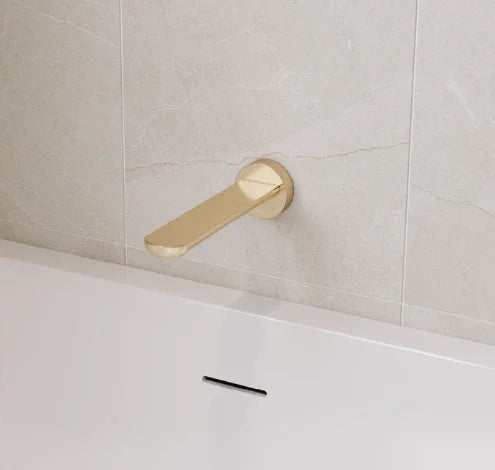 Fienza Empire Slim Basin/Bath Outlet, Round Plate, 180mm, Urban Brass
