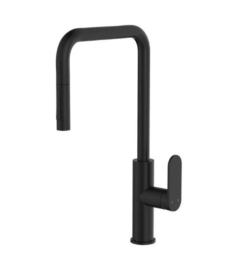 Fienza Empire Slim Pull-Out Sink Mixer, Matte Black