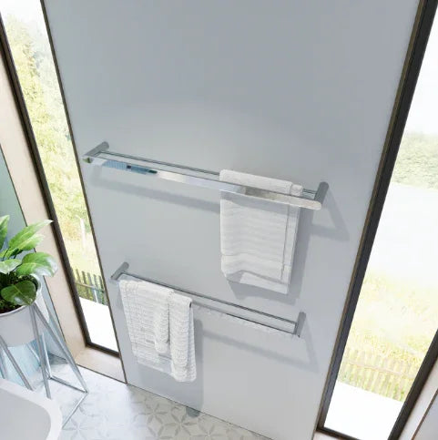Empire Slim Double Towel Rail, 800mm, Chrome