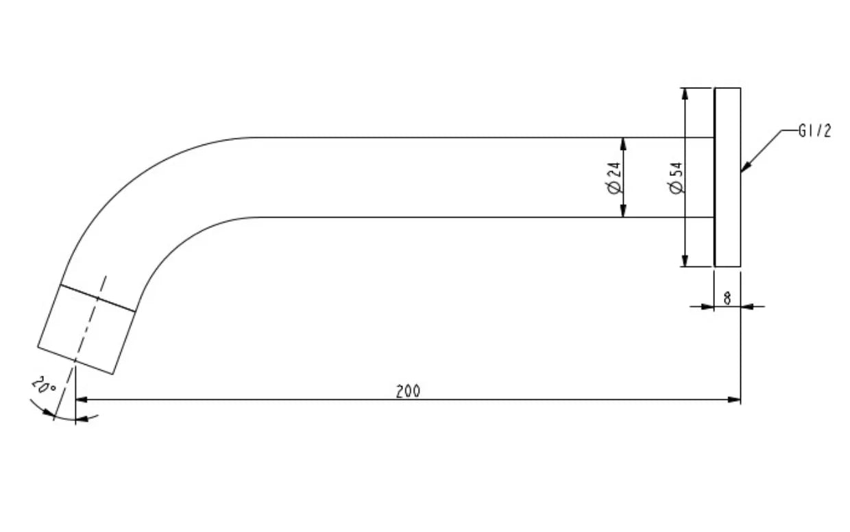 Millennium Glama Basin Spout, Matte Black