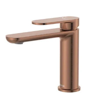 Fienza Empire Slim Cold Start Basin Mixer, Brushed Copper