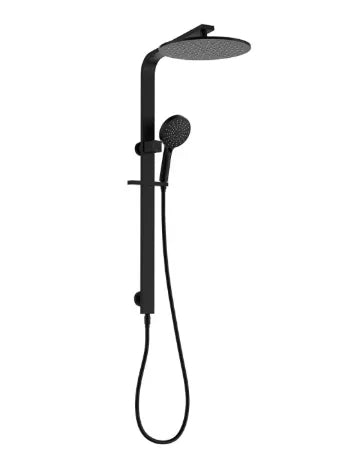 Fienza Empire Slim Deluxe Twin Shower, Matte Black