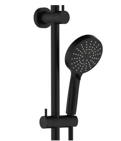 Fienza Empire Slim Curved Twin Shower, Matte Black