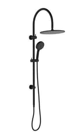 Fienza Empire Slim Curved Twin Shower, Matte Black