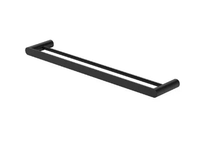 Fienza Empire Slim Double Towel Rail, 800mm, Matte Black