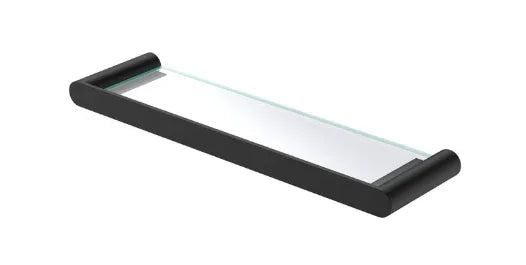Fienza Empire Slim Glass Shelf, Matte Black