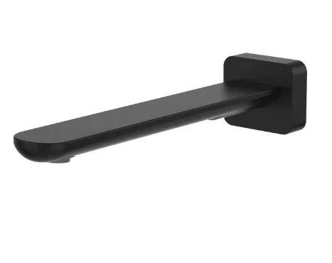 Fienza Empire Slim Basin/Bath Outlet, Square Plate, 220mm, Matte Black