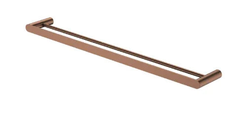 Fienza Empire Slim Double Towel Rail, 800mm, Brushed Copper