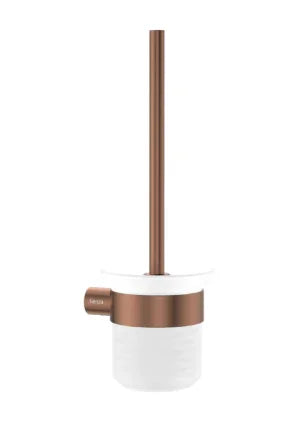 Fienza Empire Slim Toilet Brush & Holder, Brushed Copper