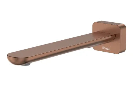 Fienza Empire Slim Basin/Bath Outlet, Square Plate, 220mm, Brushed Copper