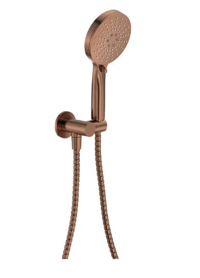 Fienza Empire Slim Hand Shower, Round Plate, Brushed Copper