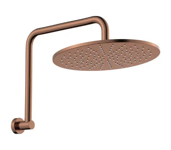 Fienza Empire Slim Gooseneck Shower Arm Set, Brushed Copper